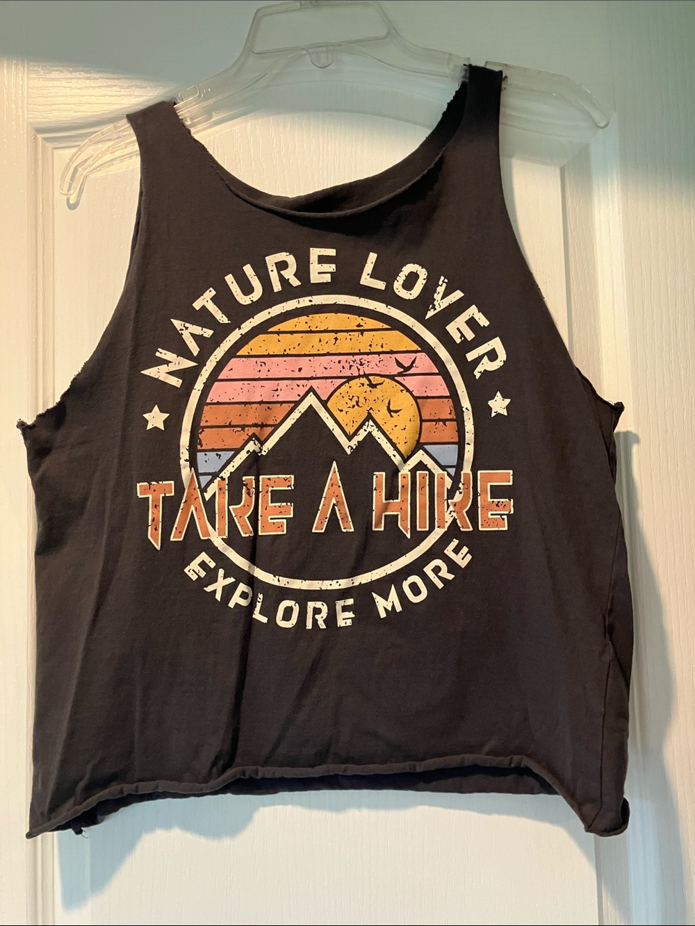 Black Sun Graphic Tank Top - Vertical Yellow Sun Motif
